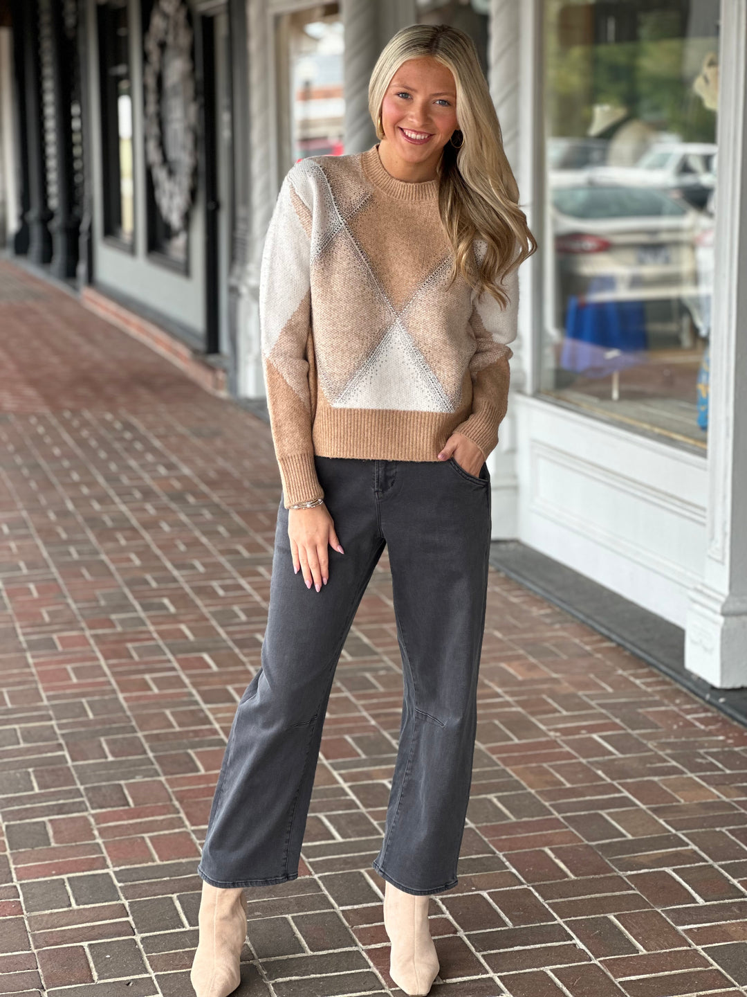 The Carmine Sweater in Mocha