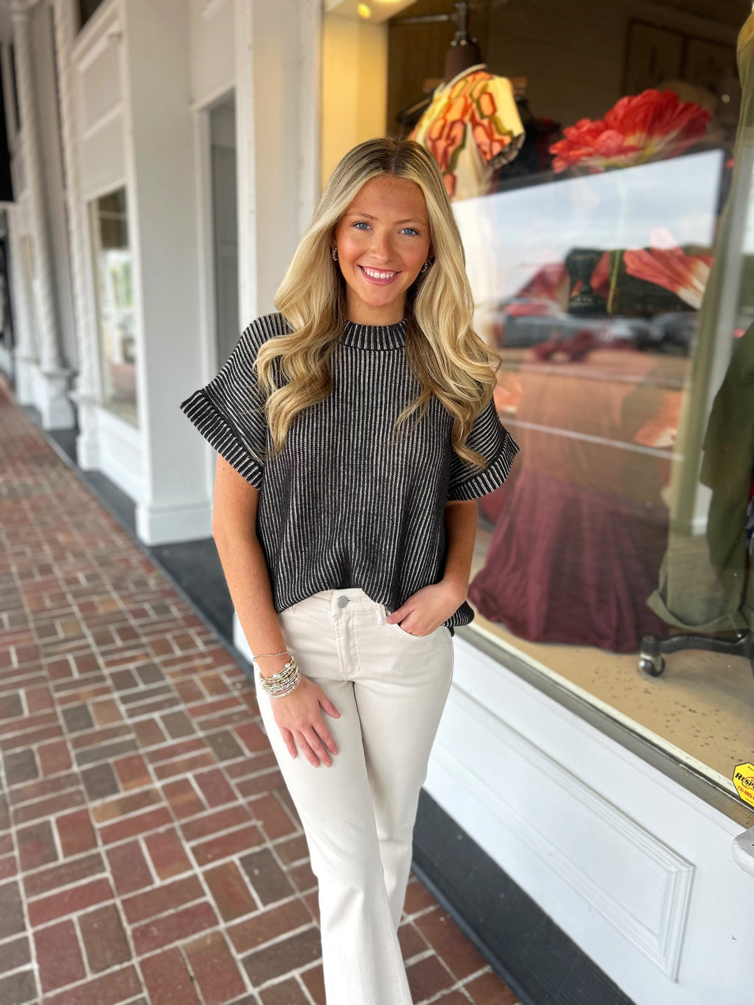 Days Like This Black Short Sleeve Sweater