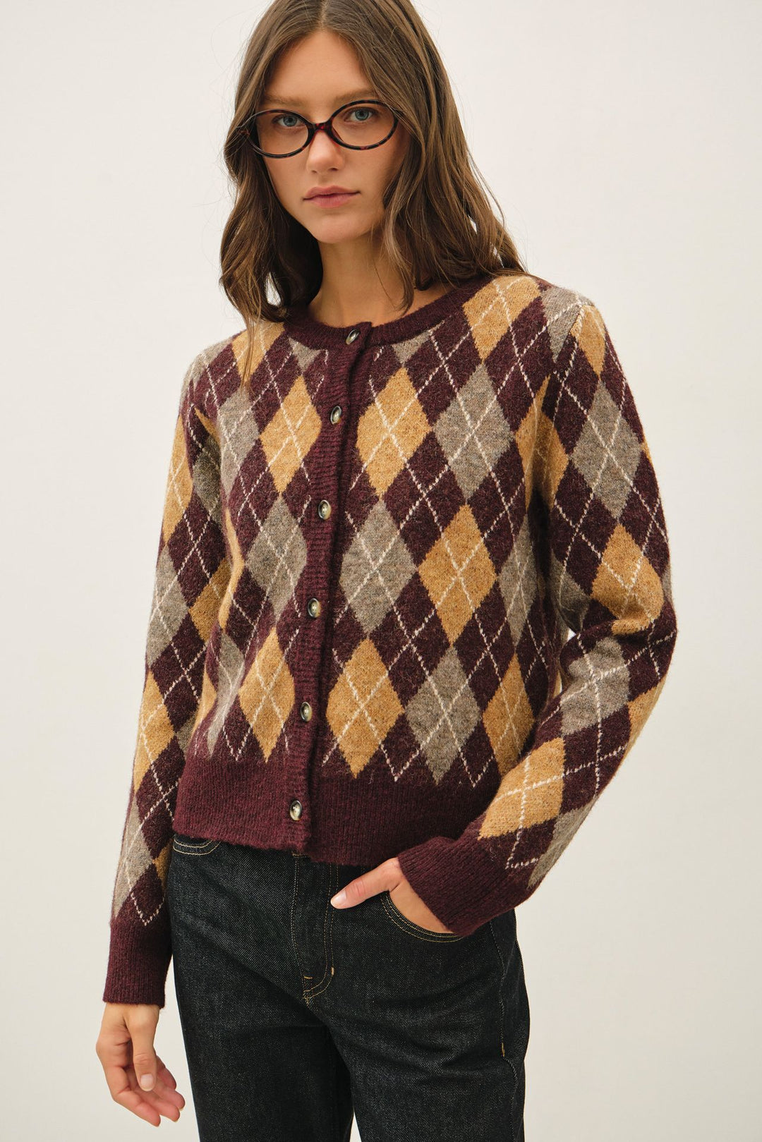 Leading The Way Wine Sweater