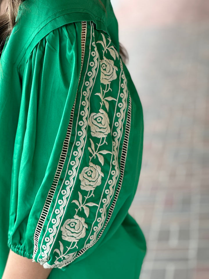Emily Lovelock Green Nora Top