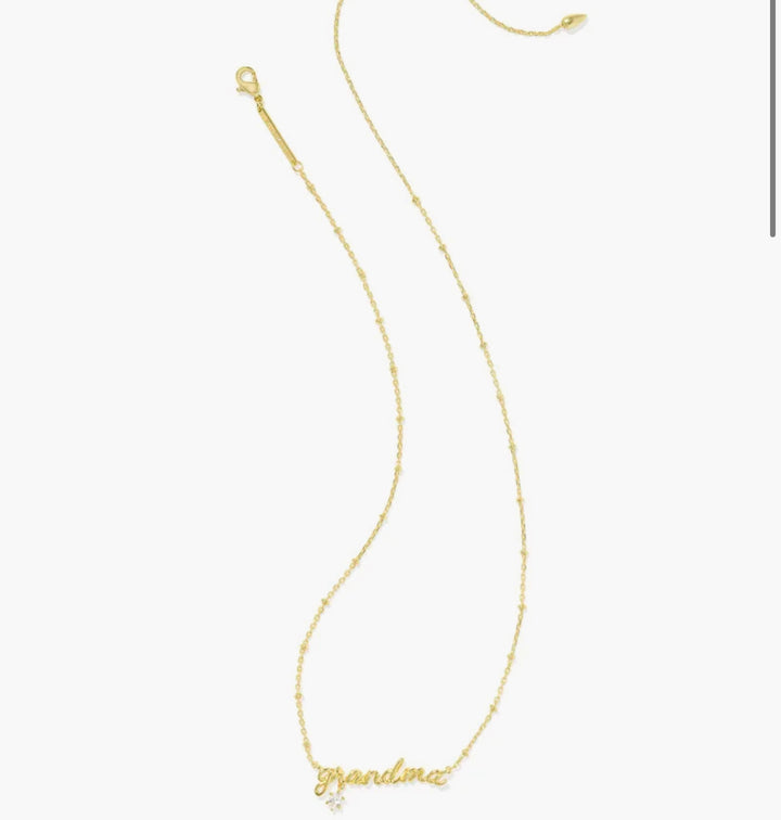 Kendra Scott Grandma Crystal Pendant Necklace in Gold