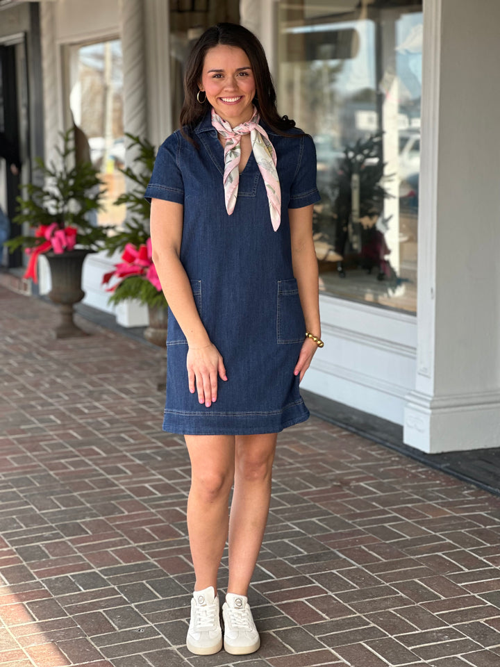 Charlie B Denim Dress in Indigo