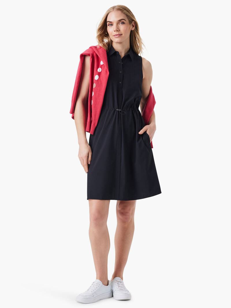 Nic + Zoe Active Tech Stretch Collared Dress in Black