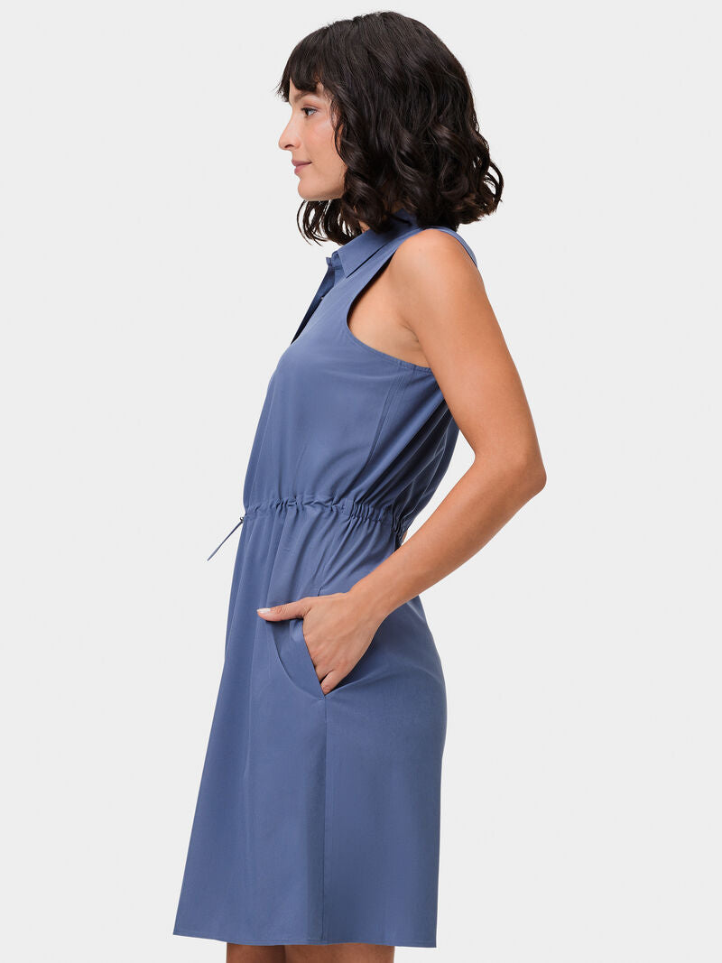 Nic + Zoe Active Tech Stretch Collared Dress in Slate