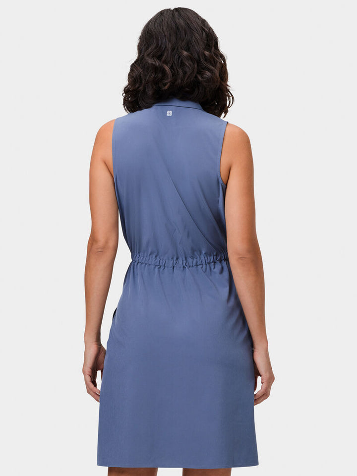 Nic + Zoe Active Tech Stretch Collared Dress in Slate