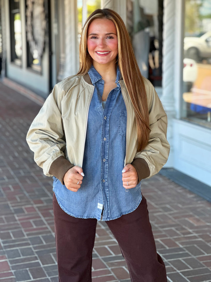 Steve Madden Bray Jacket in Khaki