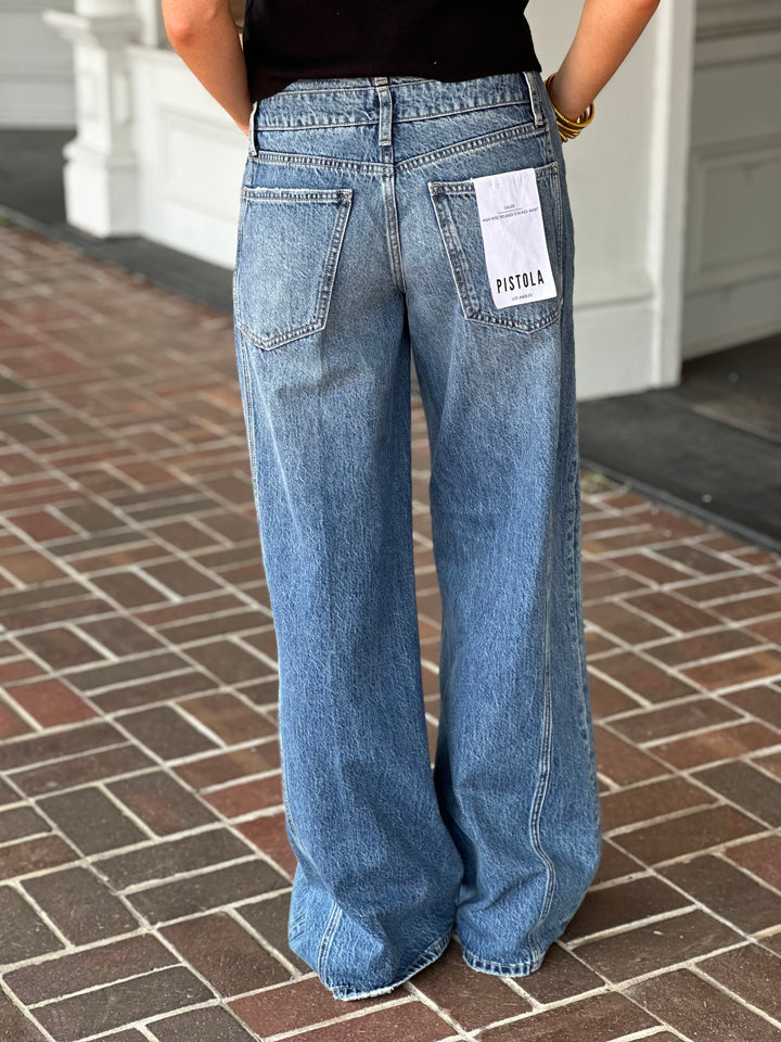 Pistola Caleb High Rise Stacked Waist Jean in Echo