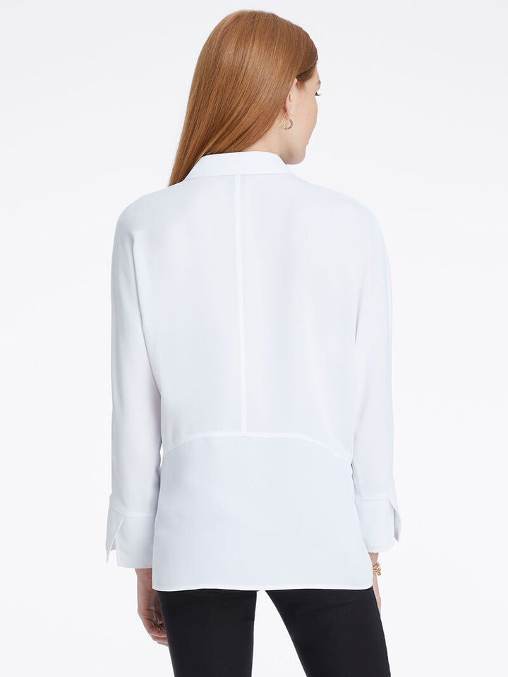 Nic + Zoe Flowing Ease Blouse in White