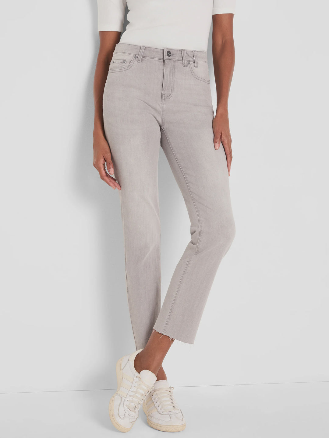 Nic + Zoe 28" Daytrip Straight Ankle Jean in Mercury