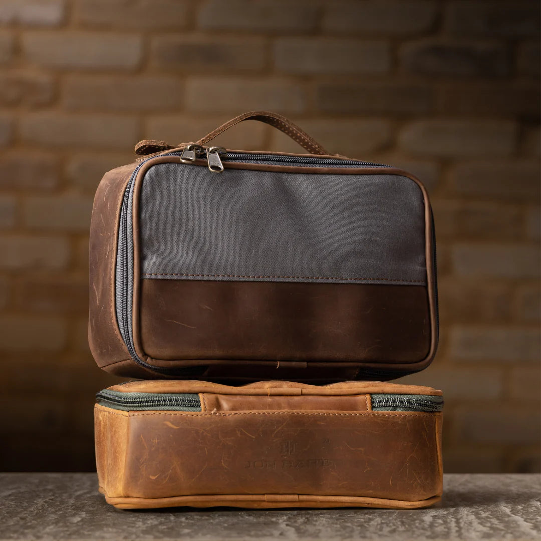 Jon Hart JH Dopp Kit in Khaki Canvas