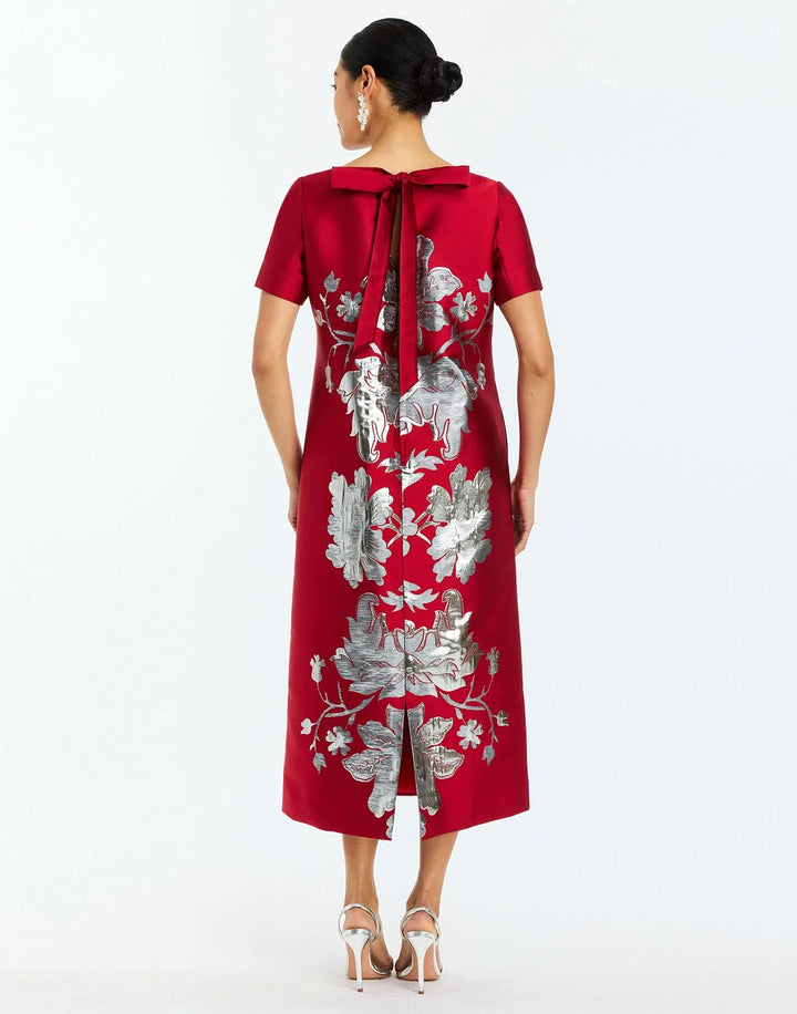 Mestiza Adria Midi Dress in Burgundy Arbor