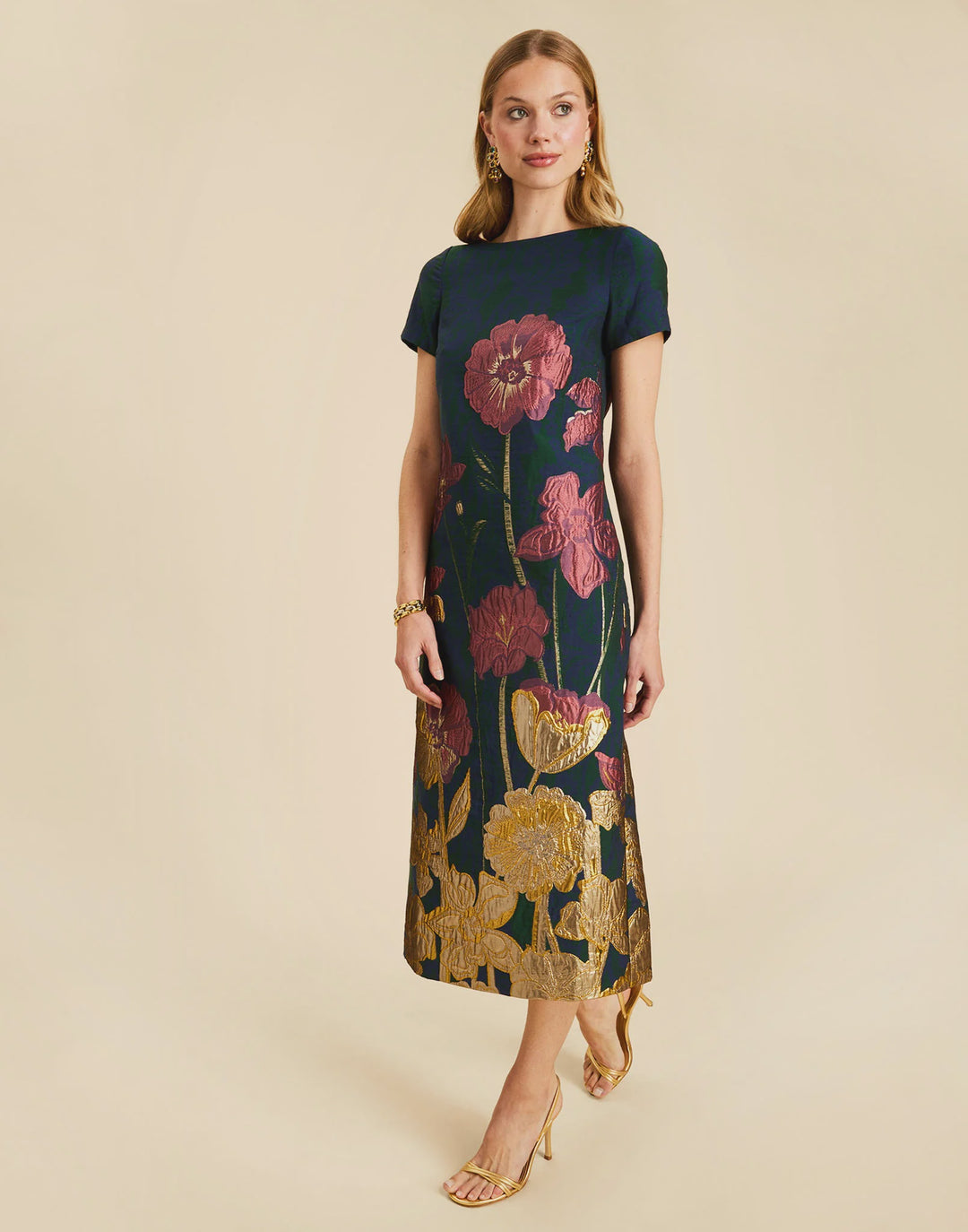 Mestiza Adria Midi Dress in Demitasse Flowers