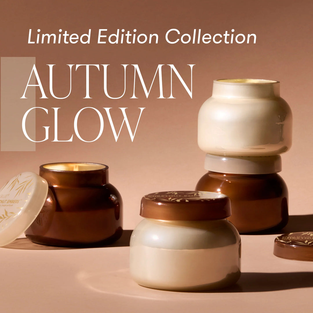Capri Blue Autumn Glow Volcano White Signature Candle, 19 oz