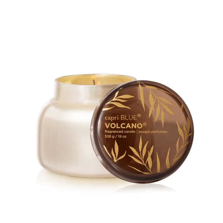 Capri Blue Autumn Glow Volcano White Signature Candle, 19 oz
