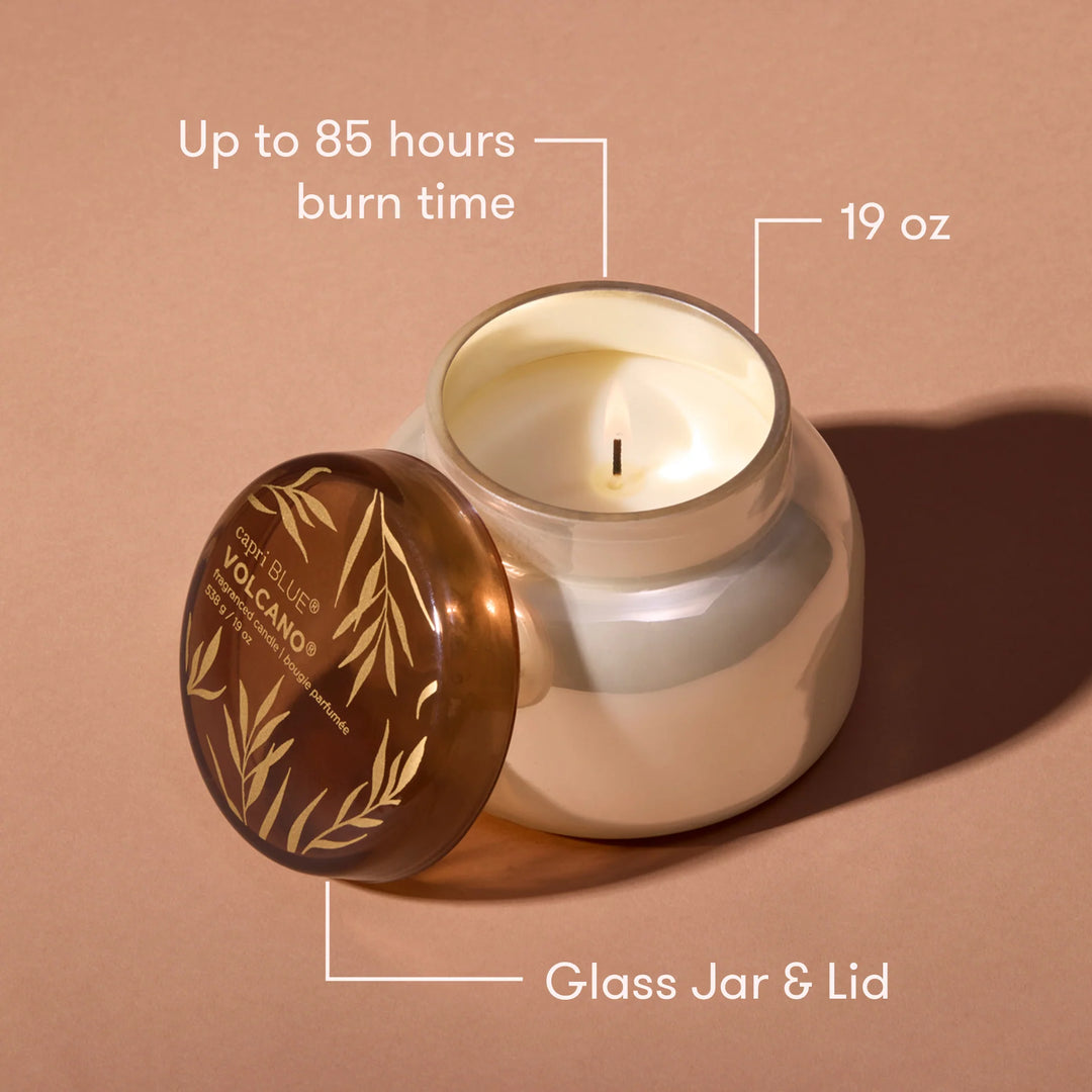 Capri Blue Autumn Glow Volcano White Signature Candle, 19 oz