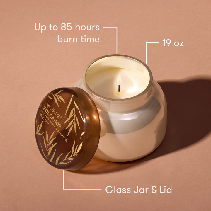Capri Blue Autumn Glow Volcano White Signature Candle, 19 oz