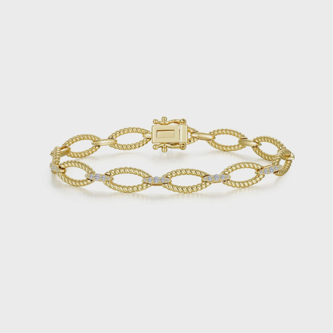 Lafonn Marquise Shape Cable Link Bracelet