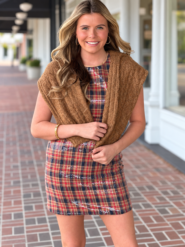 Here All Along Sequin Mini Dress