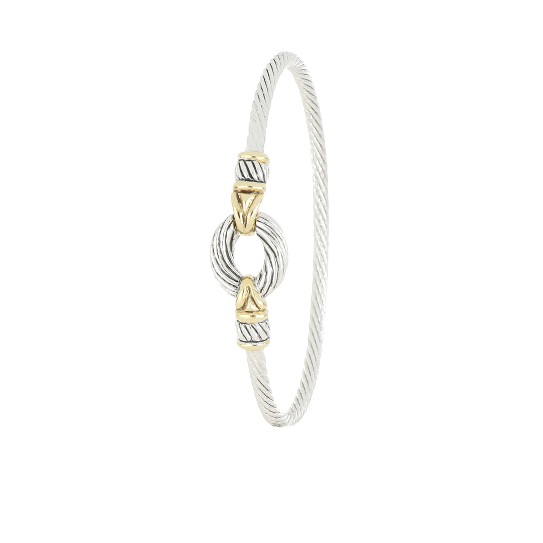 John Medeiros CORDAO SINGLE WIRE BRACELET 6.5" TWO TONE