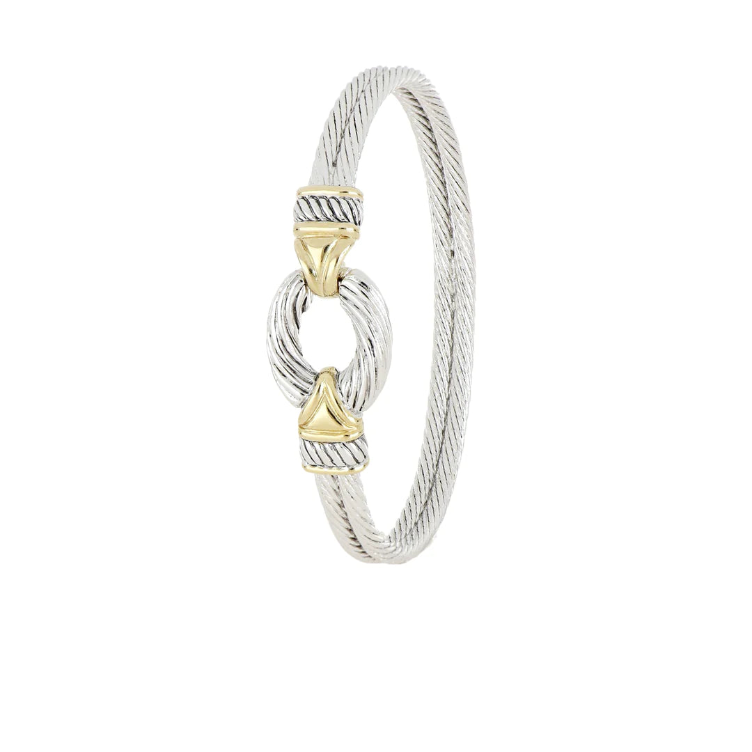 John Medeiros Cordão Collection - Double Wire Two-Tone Bracelet