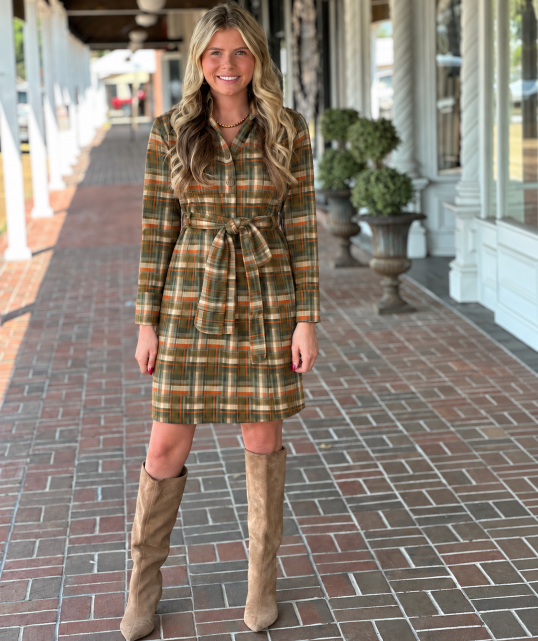 Holly Shae Arden Dress in Field Plaid