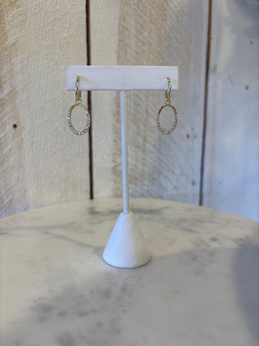 Heera Moti Oval Diamond Earrings