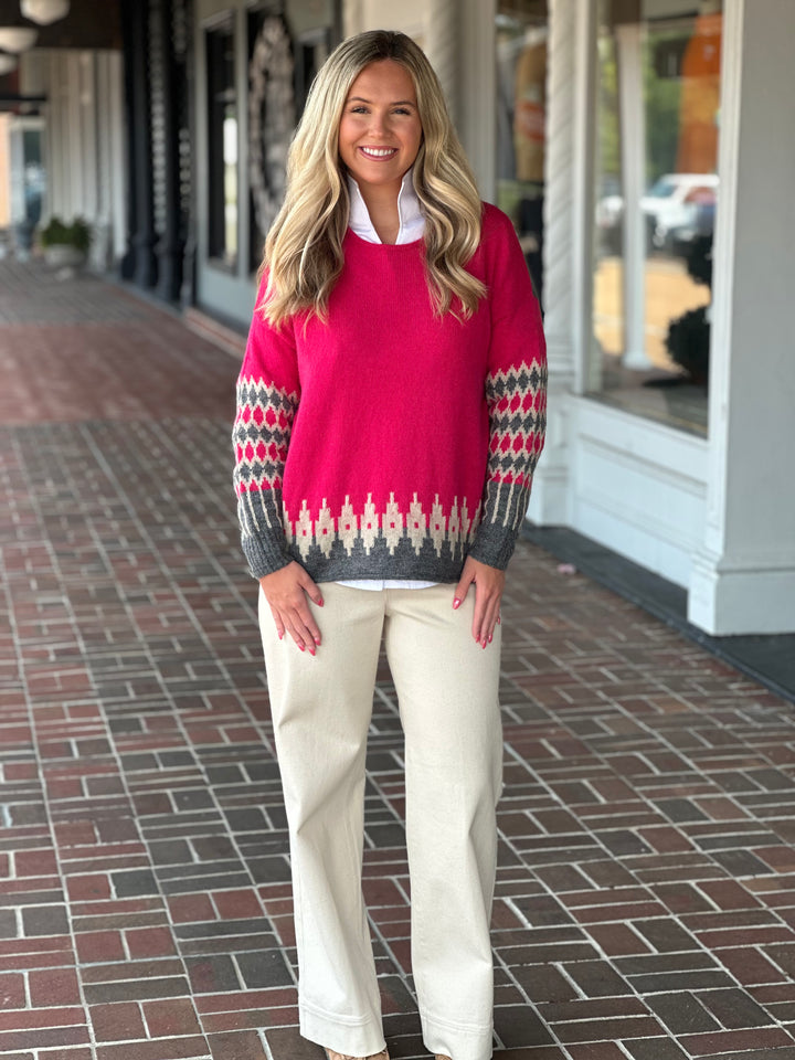 Find It Again Fuchsia Sweater