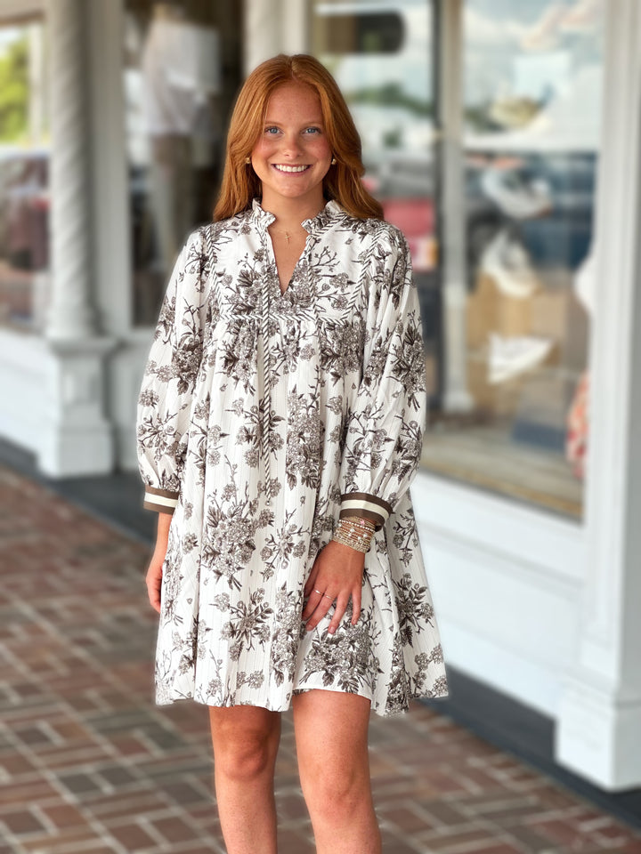 Only The Beginning Brown Floral Dress