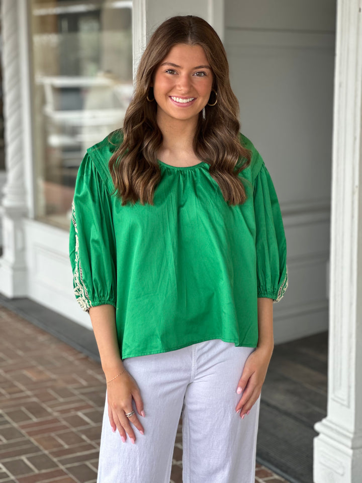 Emily Lovelock Green Nora Top