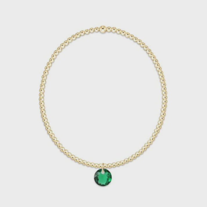 enewton 6.25" Classic Gold 2mm Bracelet - Reflection Small Charm - 05