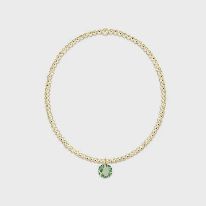 enewton 6.25" Classic Gold 2mm Bracelet - Reflection Small Charm - 08