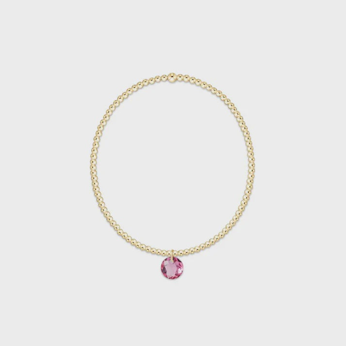 enewton 6.25" Classic Gold 2mm Bracelet - Reflection Small Charm - 10