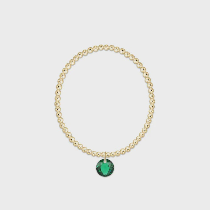 enewton 6.25" Classic Gold 3mm Bracelet - Reflection Charm - 05
