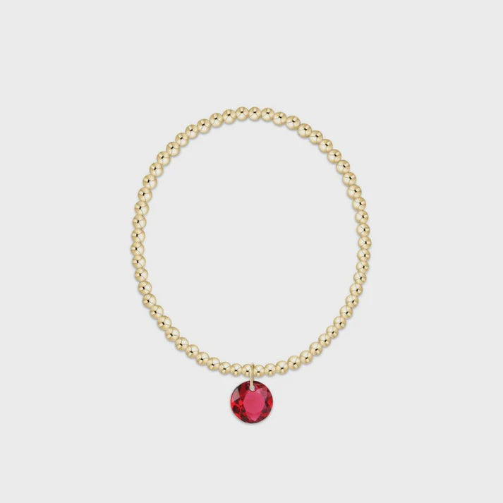 enewton 6.25" Classic Gold 3mm Bracelet - Reflection Charm - 07