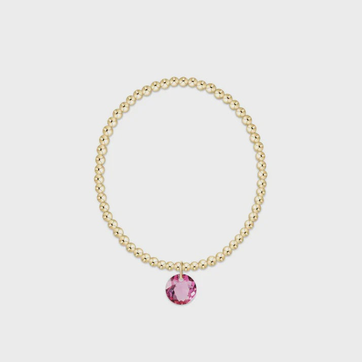 enewton 6.25" Classic Gold 3mm Bracelet - Reflection Charm - 10