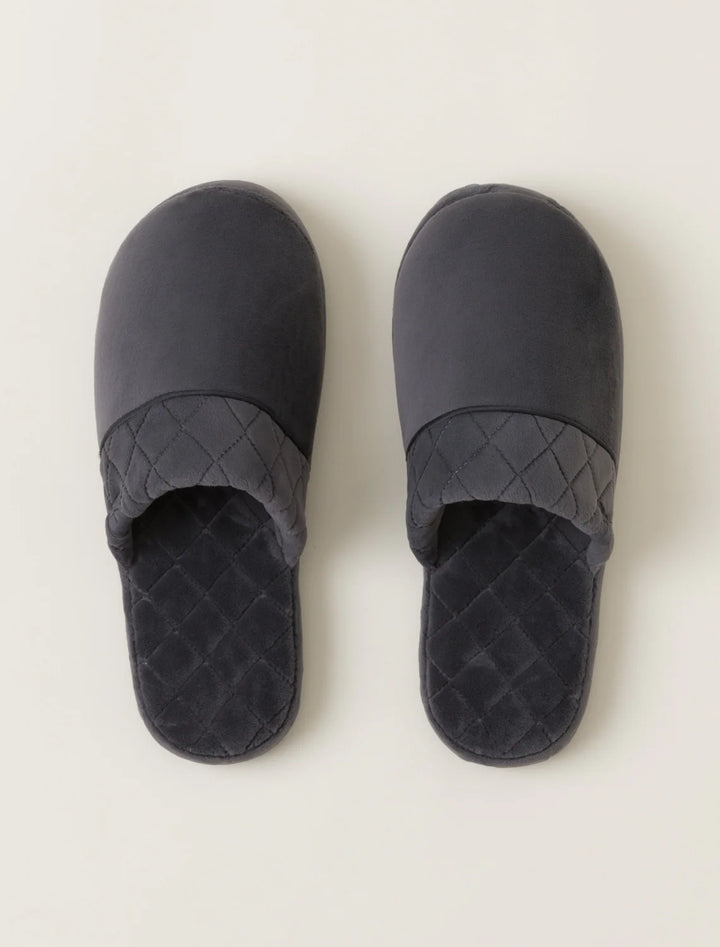 Barefoot Dreams LuxeChic® Slippers in Carbon