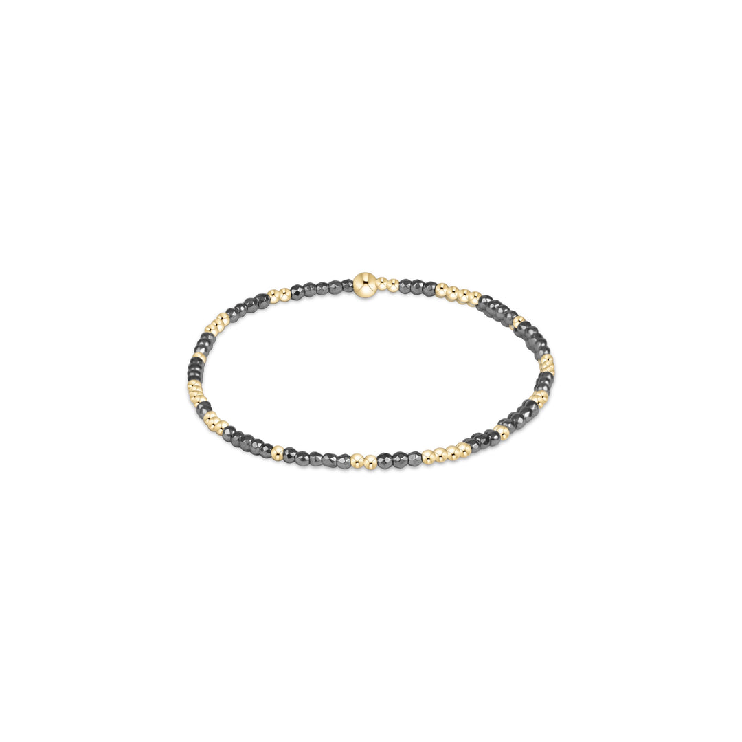 Extends Hope Unwritten Silver Faceted Hematite 2mm Bracelet