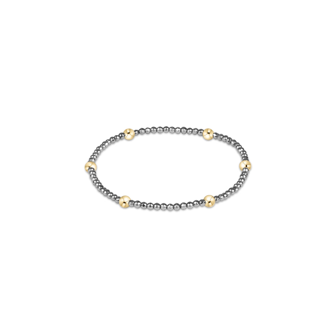 Enewton Extends Presence Silver Faceted Hematite 2mm Bracelete