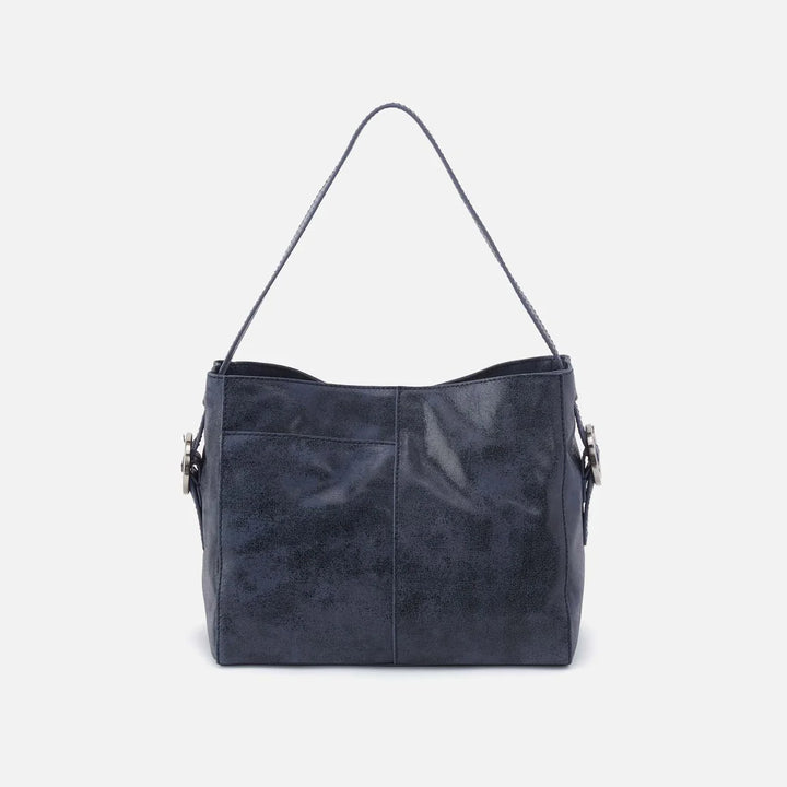 Hobo Render Shoulder Bag in Buffed Leather | Indigo Sky