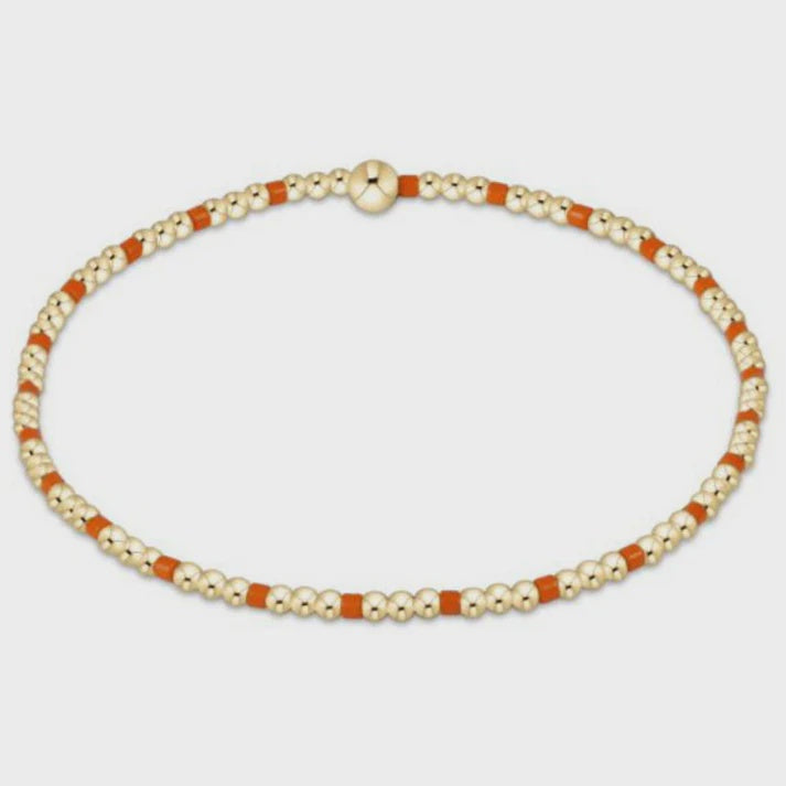 Enewton Gameday Hope Sincerity Pattern 2mm Bead Bracelet- Orange