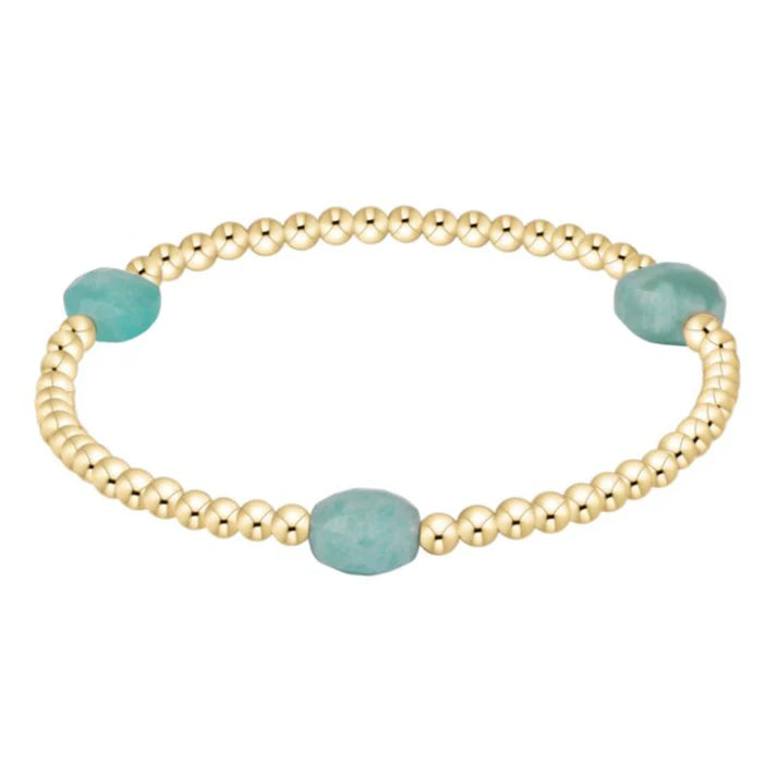 enewton 6.25" Admire Gem 3mm Gold Bracelet in Amazonite