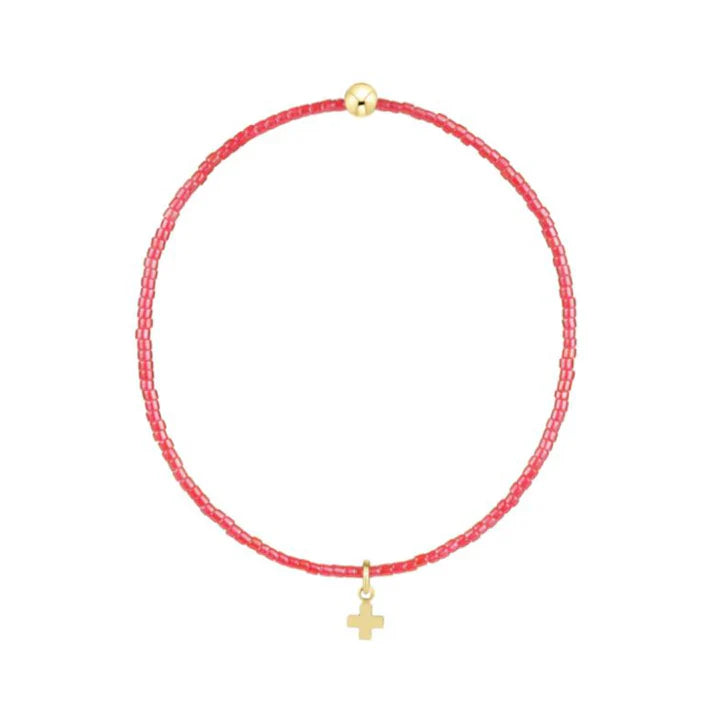 enewton 6.25" Hope Classic Bracelet Signature Cross Small Gold Charm in Sherbert