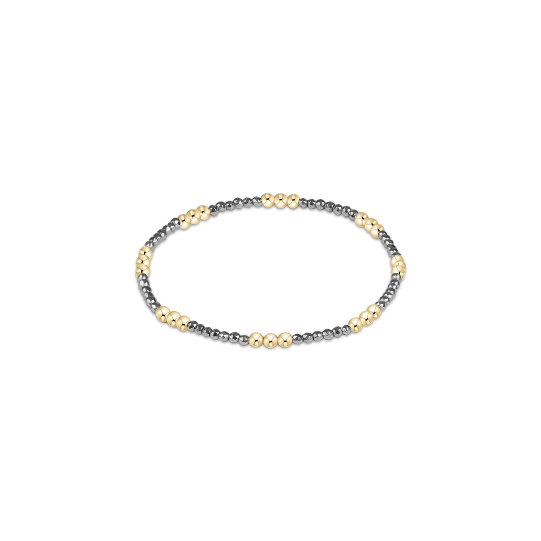 Enewton Joy Silver Faceted Hematite 2mm Bracelet