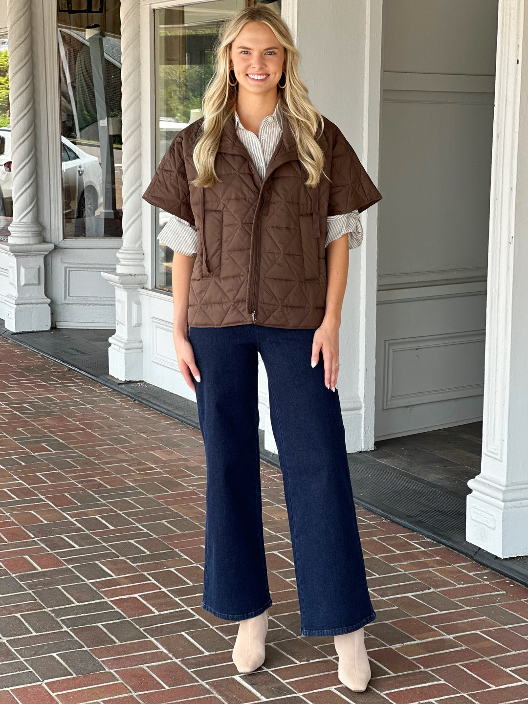 Jamel Puffer Sweater in Umber