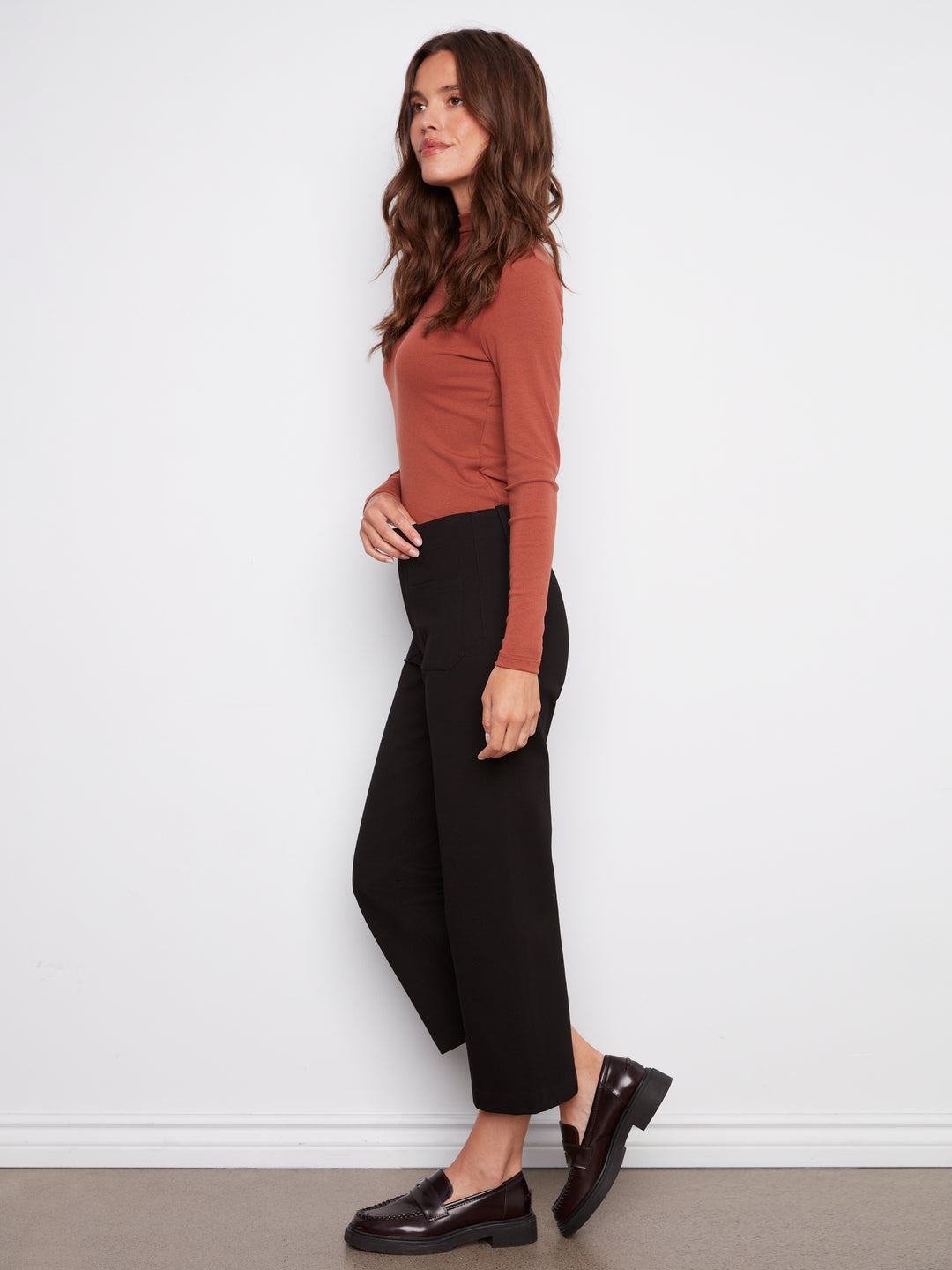 Charlie B Wide Leg Pants in Black