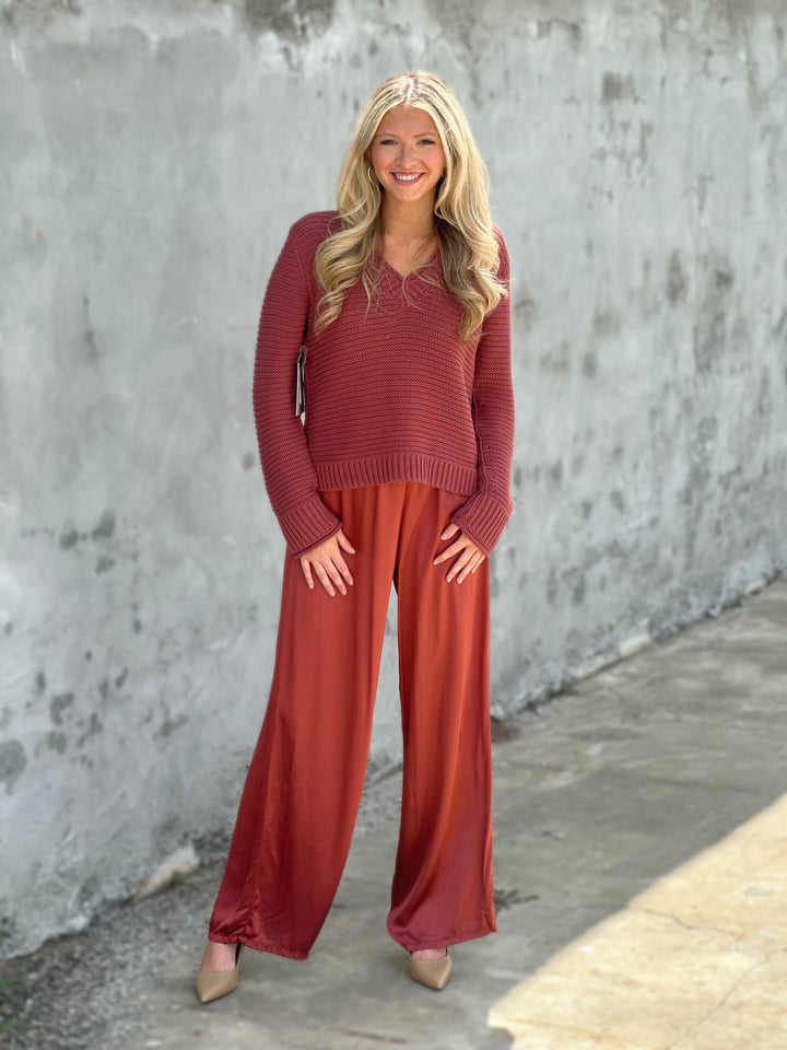 Michael Stars Cyrus Satin Pant in Muse