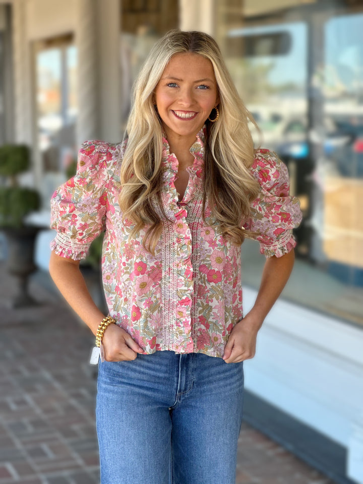 Love The Label Zuri Top in Clarabell Liberty