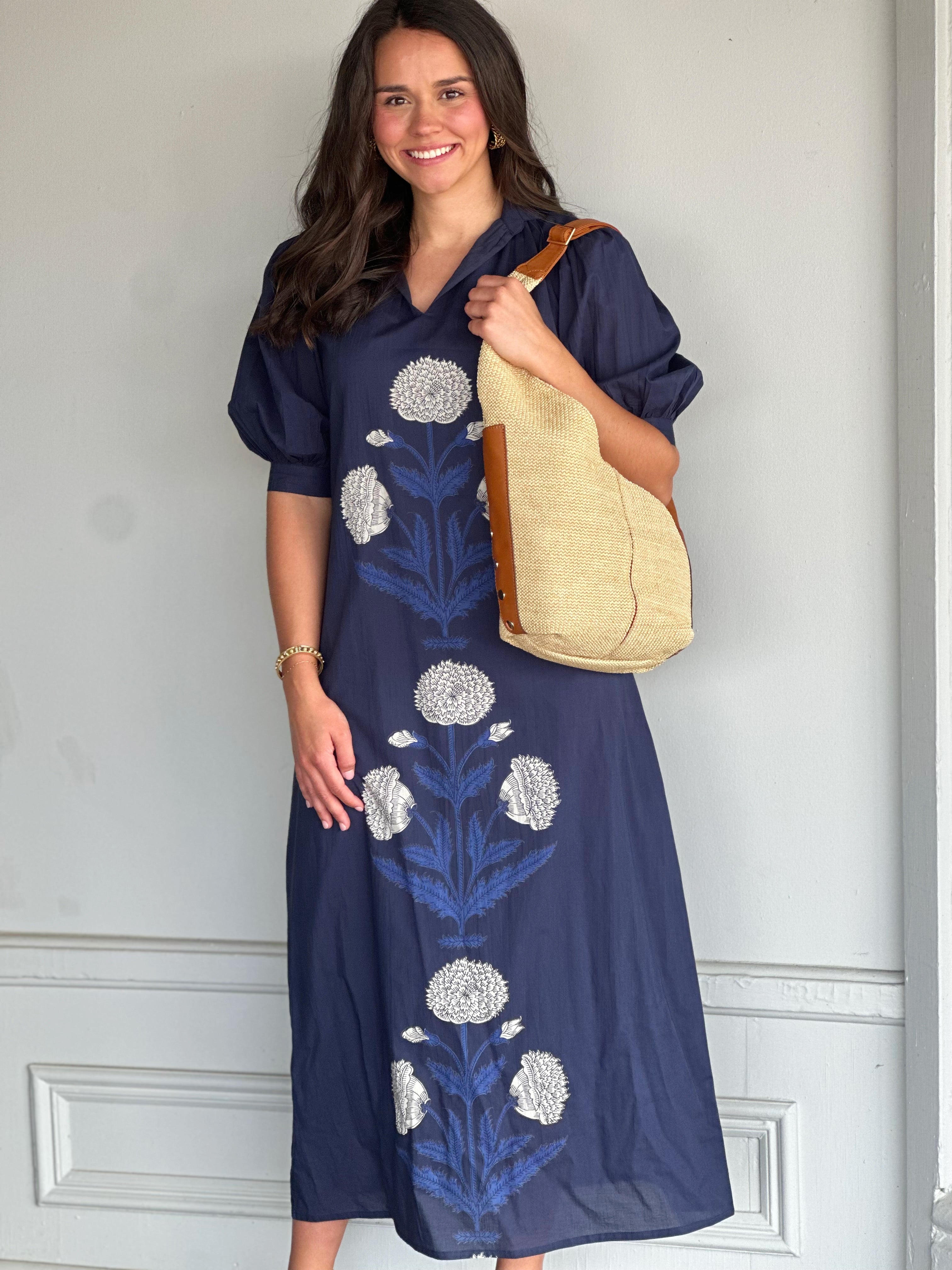 Jill Hibbeln Laurie Dress in Navy – Sugar & Spice