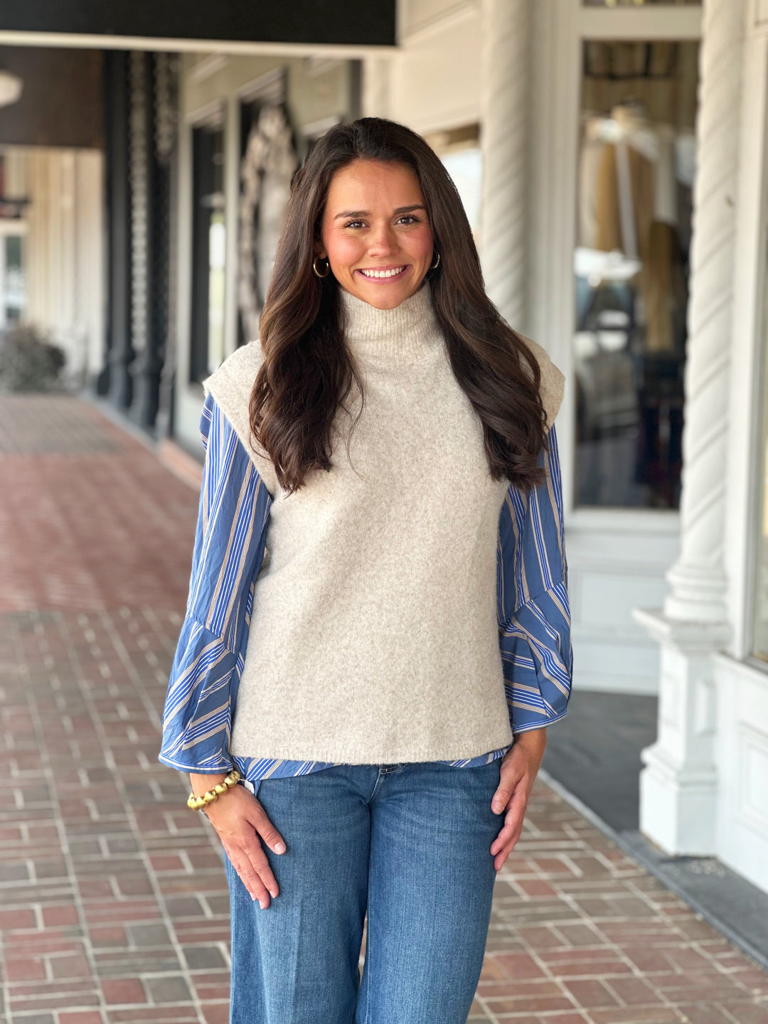Sleeveless Sweater in Oatmeal