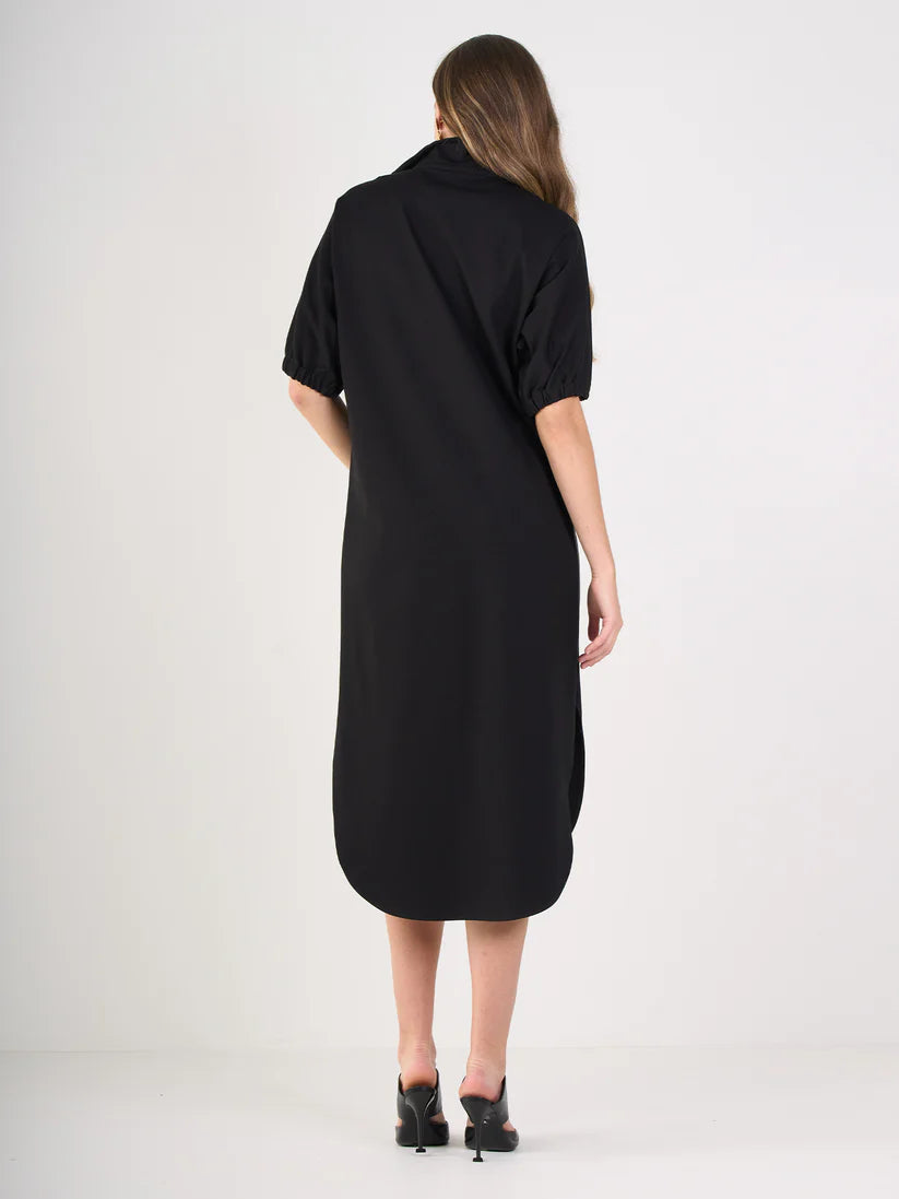 Emily Mccarthy Poppy Caftan in Black Ponte
